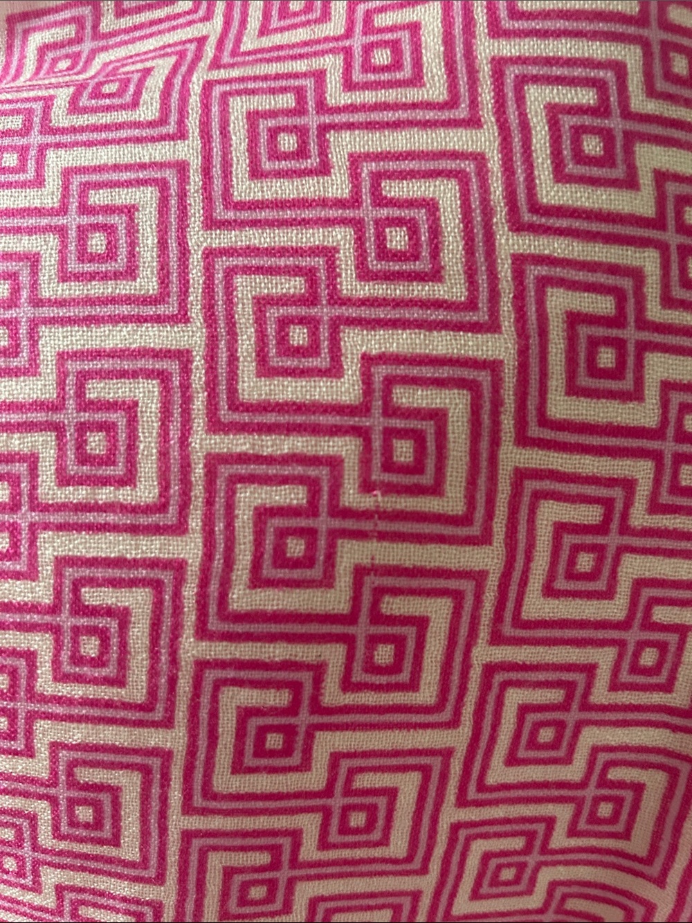 J. McLaughlin Pink/Cream Geometric Wrap Scarf - Picture 7 of 9